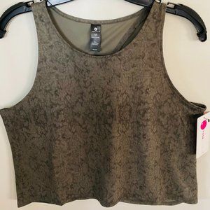 YOGALICIOUS Women's "Water Droplet" Cropped Sport Top NWT Size M